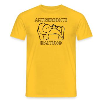 Artgerechte Haltung - Männer T-Shirt - Gelb - Vorne - AI Model Male 178 dark (178cm)