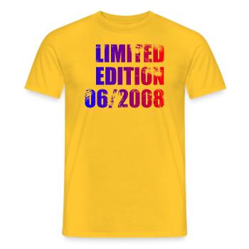 16e anniversaire édition limitée 06/2008 - T-shirt homme - jaune - Devant - AI Model Male 178 dark (178cm)