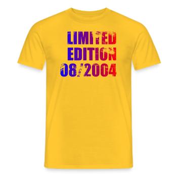 20e anniversaire édition limitée 08/2004 - T-shirt homme - jaune - Devant - AI Model Male 178 dark (178cm)