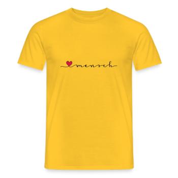 Liebling Mensch verliebt herz Valentinstag Partner - Männer T-Shirt - Gelb - Vorne - AI Model Male 178 dark (178cm)