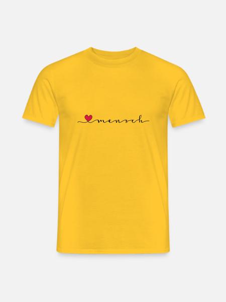 Liebling Mensch verliebt herz Valentinstag Partner - Männer T-Shirt - Gelb