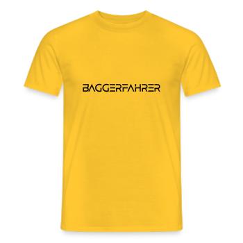 Baggerfahrer - Männer T-Shirt - Gelb - Vorne - AI Model Male 178 dark (178cm)