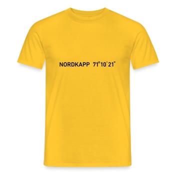 Nordkapp ohne Globus - Männer T-Shirt - Gelb - Vorne - AI Model Male 178 dark (178cm)