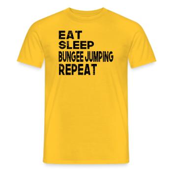Manger Sommeil Saut à l’élastique Répéter - T-shirt homme - jaune - Devant - AI Model Male 178 dark (178cm)