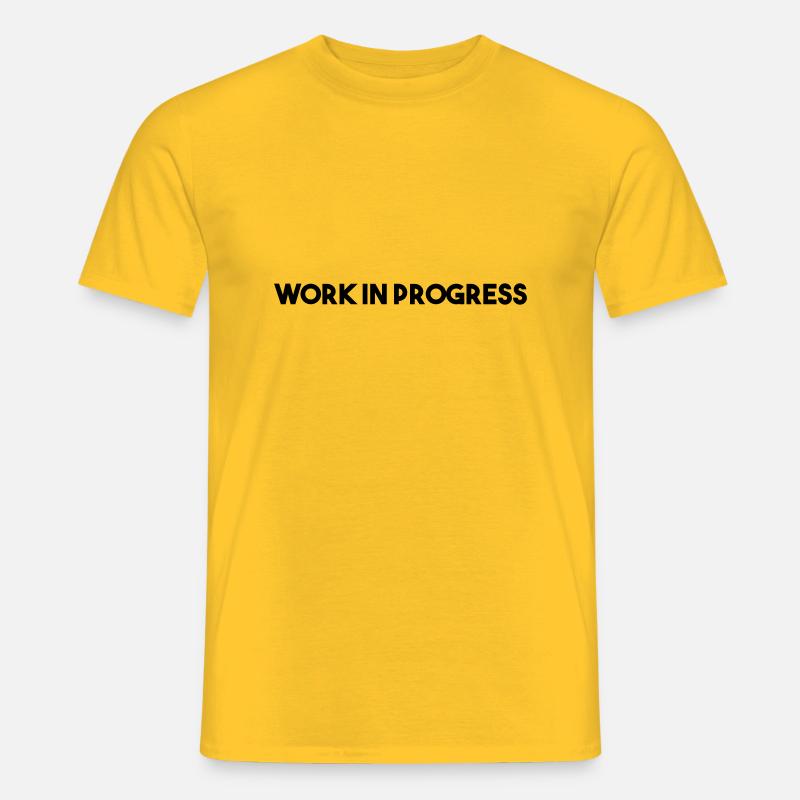 Laufende Arbeiten - Männer T-Shirt - Gelb