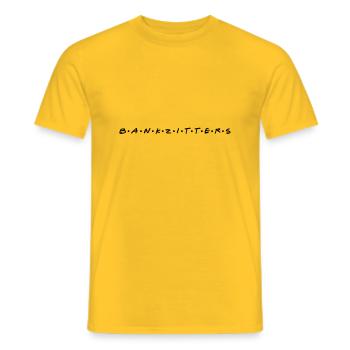 banquiers - T-shirt homme - jaune - Devant - AI Model Male 178 dark (178cm)
