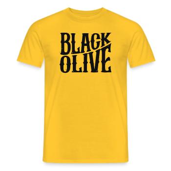 BLACKOLIVE 4 - Männer T-Shirt - Gelb - Vorne - AI Model Male 178 dark (178cm)