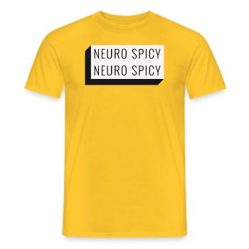 Neuro Spicy - neurodivergence - Men's T-Shirt - yellow - Front - AI Model Male 178 dark (178cm)