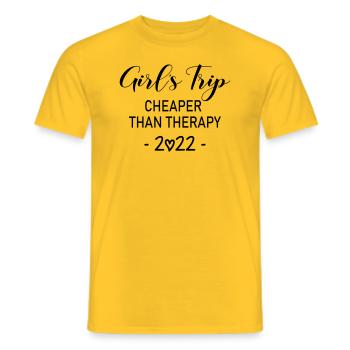 Girl´s Trip - Männer T-Shirt - Gelb - Vorne - AI Model Male 178 dark (178cm)
