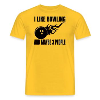 Club de quilles Club de quilles - T-shirt homme - jaune - Devant - AI Model Male 178 dark (178cm)