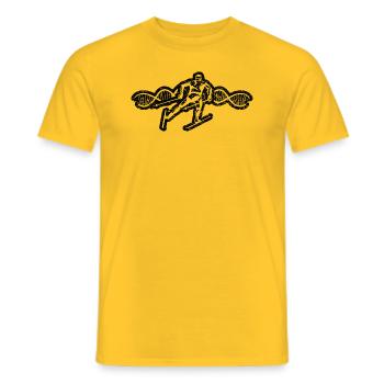 Skieurs Ski Design Ski Tenue de ski Ski - T-shirt homme - jaune - Devant - AI Model Male 178 dark (178cm)