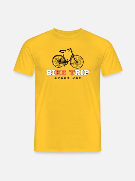 Cycling road trip sport cyclist - Men's T-Shirt - yellow