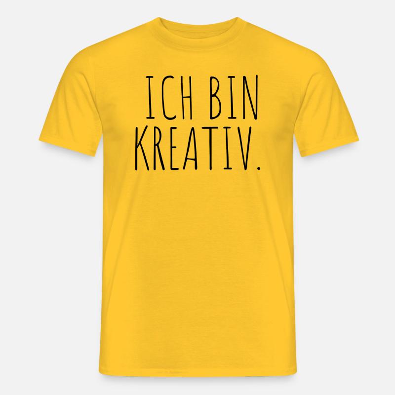 Ich bin kreativ - Männer T-Shirt - Gelb