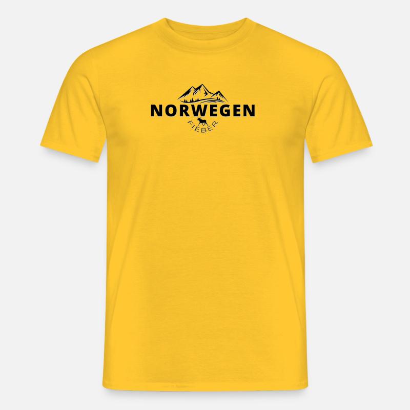 Norwegenfieber Berglogo - Männer T-Shirt - Gelb