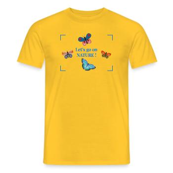 NATUR - Männer T-Shirt - Gelb - Vorne - AI Model Male 178 dark (178cm)