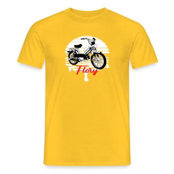 Kreidler Flory Mofa Culte - T-shirt homme - jaune - Devant - AI Model Male 178 dark (178cm)