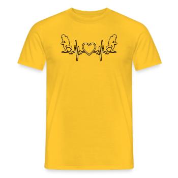 Footballtrainer Footballfan American Football - Männer T-Shirt - Gelb - Vorne - AI Model Male 178 dark (178cm)