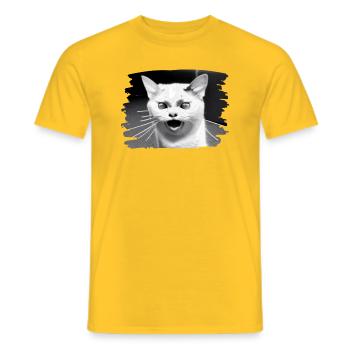 Cracy cat 7 - Men's T-Shirt - yellow - Front - AI Model Male 178 dark (178cm)