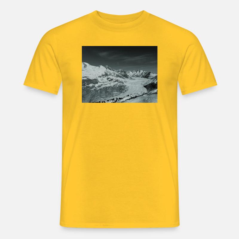 Aletschgletscher grey - Männer T-Shirt - Gelb