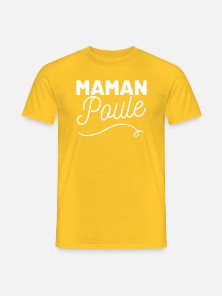 maman poule - T-shirt homme - jaune