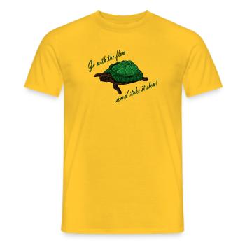 Suivez le courant - T-shirt homme - jaune - Devant - AI Model Male 178 dark (178cm)
