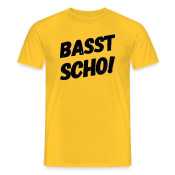 passt schon bayrisch - Männer T-Shirt - Gelb - Vorne - AI Model Male 178 dark (178cm)