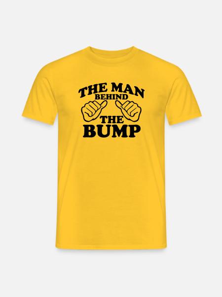 Der Mann hinter der Beule - Männer T-Shirt - Gelb