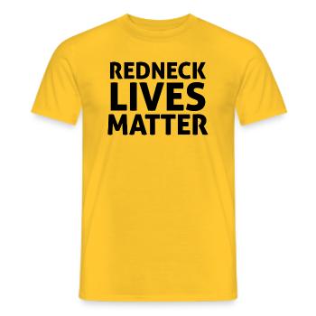 Redneck America Matters Country Western USA Homme - T-shirt homme - jaune - Devant - AI Model Male 178 dark (178cm)
