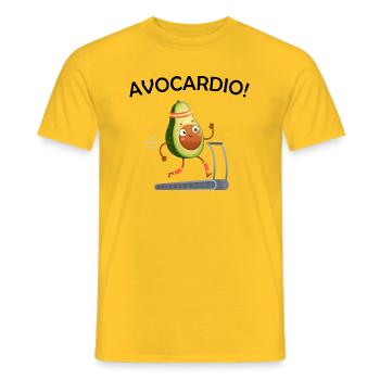 Avocardio t-shirt humour message avocat cadeau - T-shirt homme - jaune - Devant - AI Model Male 178 dark (178cm)