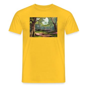 Ewiger Grünwald - Männer T-Shirt - Gelb - Vorne - AI Model Male 178 dark (178cm)