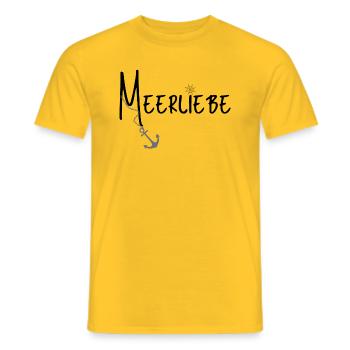 Meerliebe - Männer T-Shirt - Gelb - Vorne - AI Model Male 178 dark (178cm)