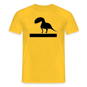 Goofy dino - Men's T-Shirt - yellow - Front - AI Model Male 178 dark (178cm)