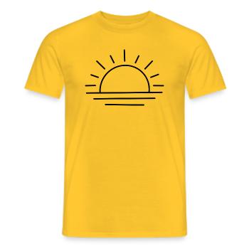 Sonnenuntergang - Männer T-Shirt - Gelb - Vorne - AI Model Male 178 dark (178cm)