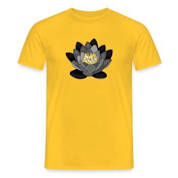 Seerose Rosendesign - Männer T-Shirt - Gelb - Vorne - AI Model Male 178 dark (178cm)