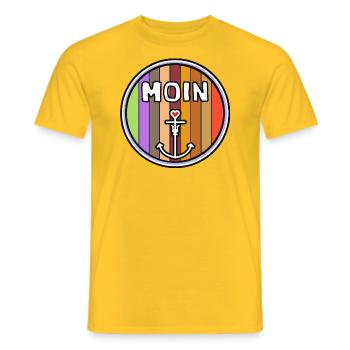 Moin Anker Vintage Retro Style Norden - Männer T-Shirt - Gelb - Vorne - AI Model Male 178 dark (178cm)