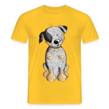Süßer Australian Cattle Dog - Männer T-Shirt - Gelb - Vorne - AI Model Male 178 dark (178cm)
