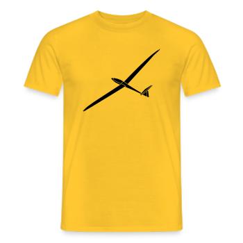 Glider glider flying glider pilot - Men's T-Shirt - yellow - Front - AI Model Male 178 dark (178cm)