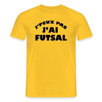 Futsal sport football en salle - T-shirt homme - jaune - Devant - AI Model Male 178 dark (178cm)