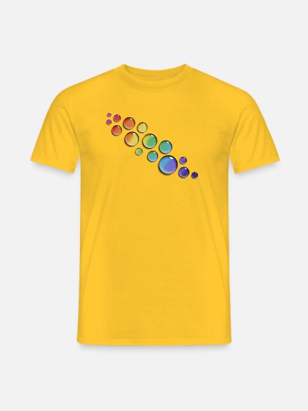Regenbogen-Tröpfchen - Männer T-Shirt - Gelb
