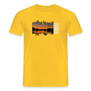 Tusvik - SYKKYLVEN - Männer T-Shirt - Gelb - Vorne - AI Model Male 178 dark (178cm)