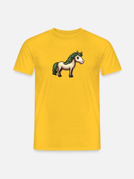 Pritty Pony - Männer T-Shirt - Gelb