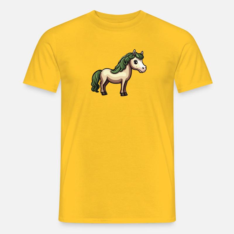 Pritty Pony - Männer T-Shirt - Gelb