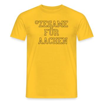 Zesame für Aachen - Zusammen schaffen wir alles! - Männer T-Shirt - Gelb - Vorne - AI Model Male 178 dark (178cm)