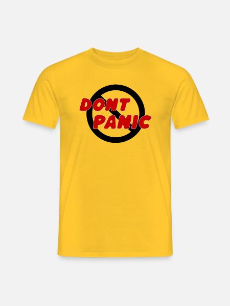 dont panic - Männer T-Shirt - Gelb