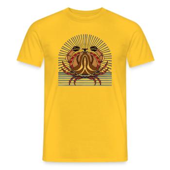 Crab - Men's T-Shirt - yellow - Front - AI Model Male 178 dark (178cm)
