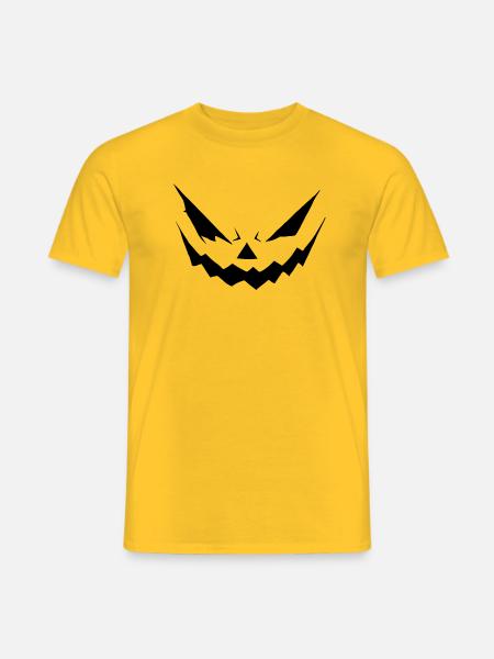 Spooky Pumpkin Silhouette - Men's T-Shirt - yellow