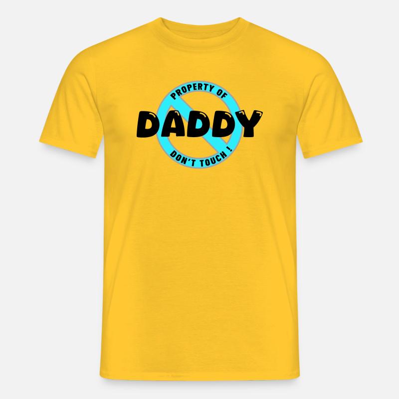 Papas Eigentum, schwarz. In - Männer T-Shirt - Gelb