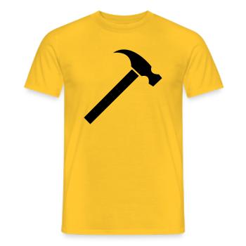 hammer - T-shirt homme - jaune - Devant - AI Model Male 178 dark (178cm)