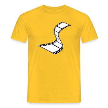 Flexible Film Frames - Men's T-Shirt - yellow - Front - AI Model Male 178 dark (178cm)