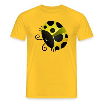 Yellow Spotted Ladybug - Men's T-Shirt - yellow - Front - AI Model Male 178 dark (178cm)